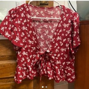 floral tie top from Shein